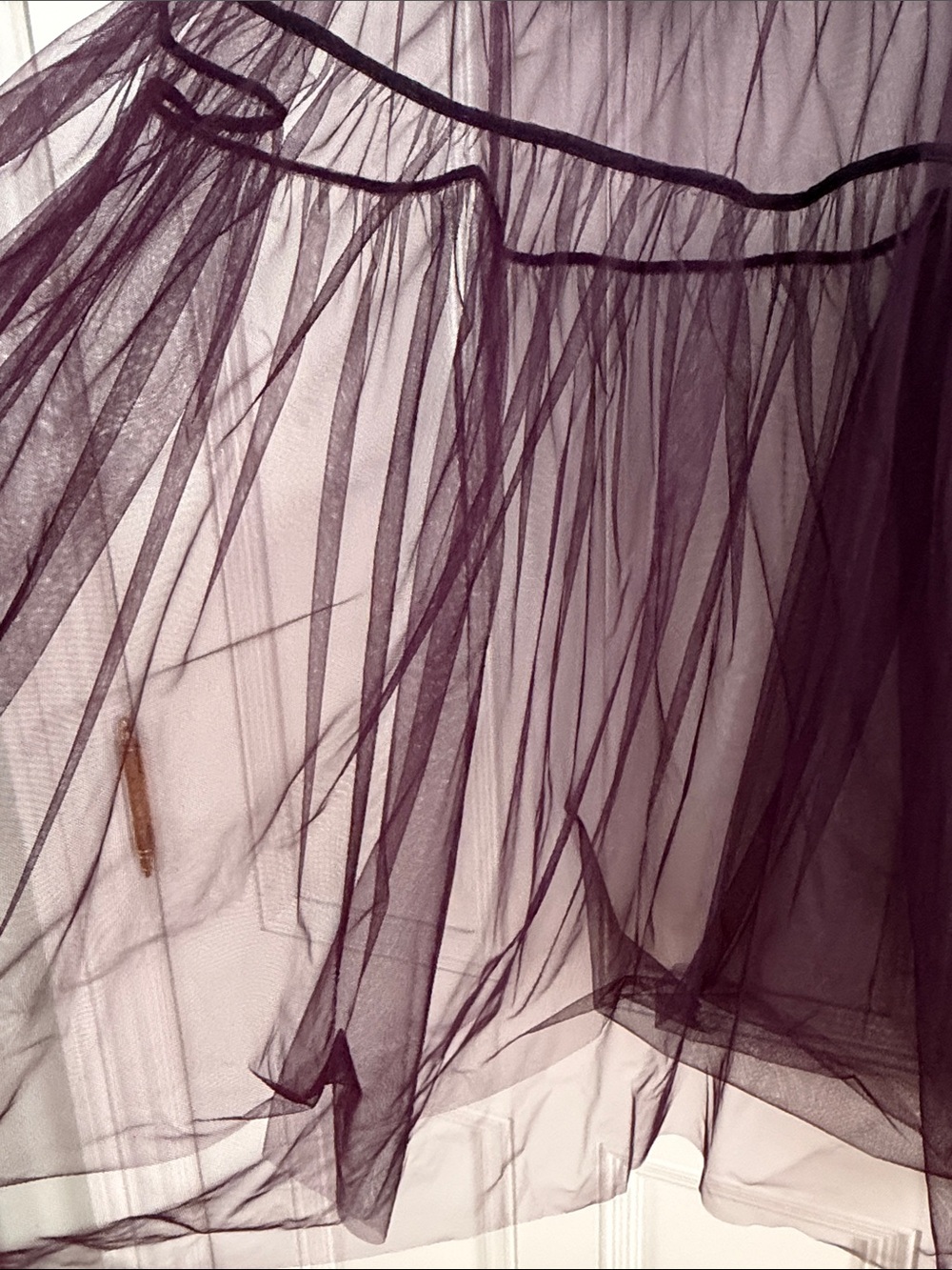 Lilith Plum Tulle Maxi Skirt - Picture 4 of 5